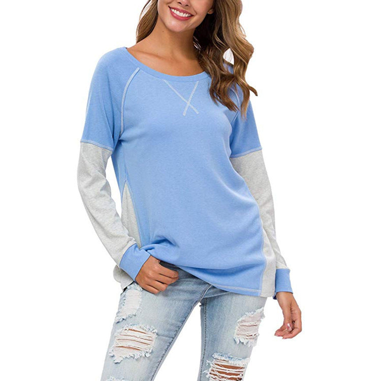 Long Sleeve Women’s Round Collar Shirt