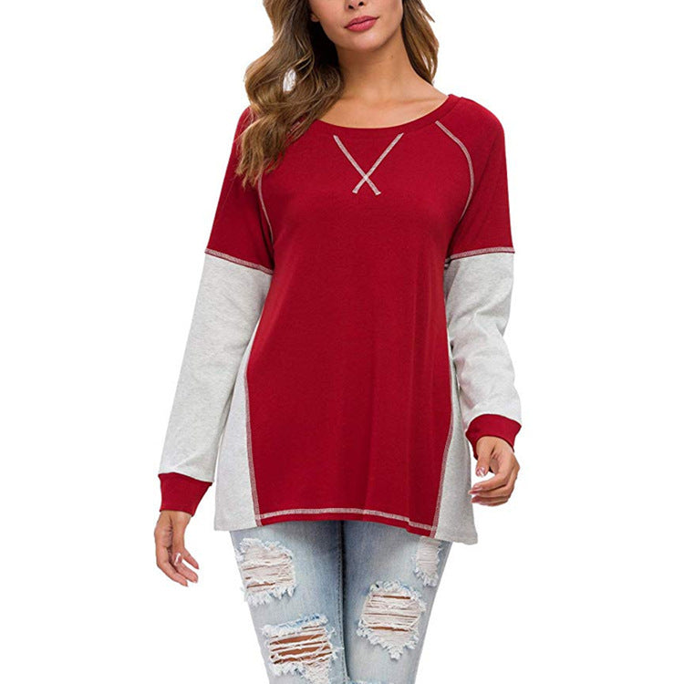 Long Sleeve Women’s Round Collar Shirt