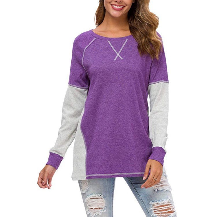 Long Sleeve Women’s Round Collar Shirt