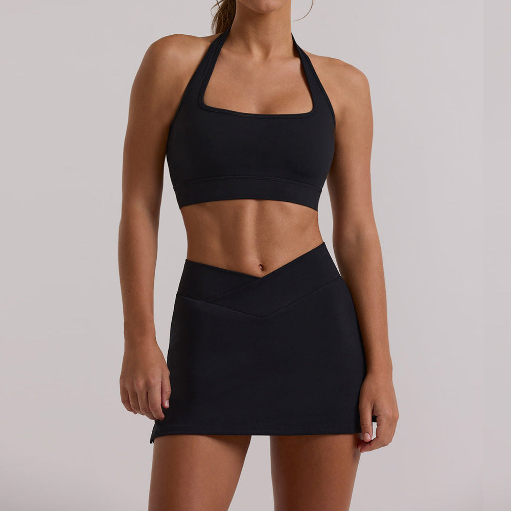 Sports Bra High Elastic with Short Skirt