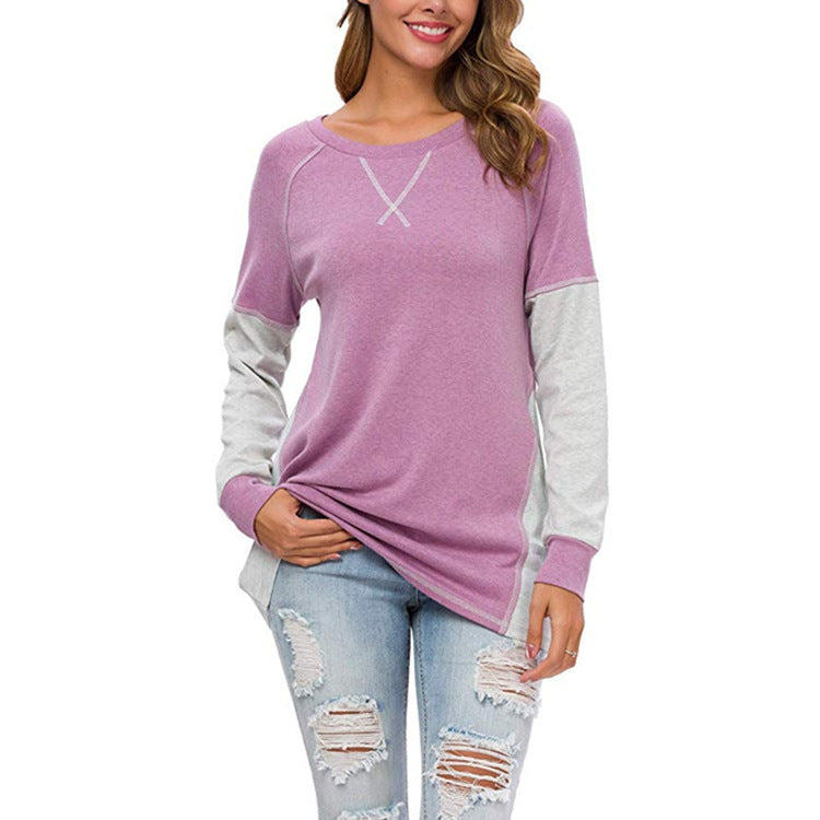 Long Sleeve Women’s Round Collar Shirt