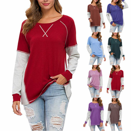 Long Sleeve Women’s Round Collar Shirt