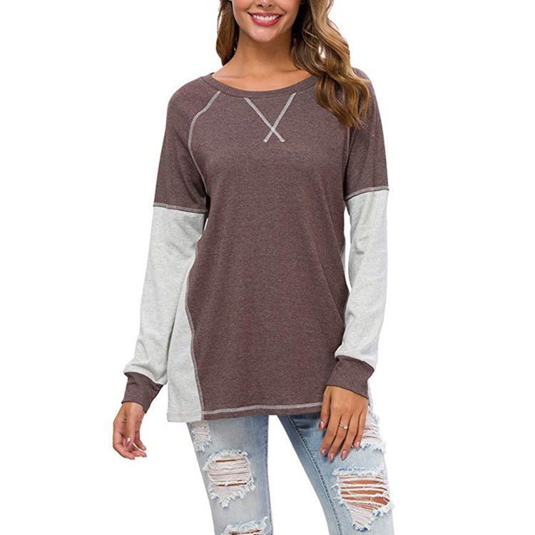 Long Sleeve Women’s Round Collar Shirt