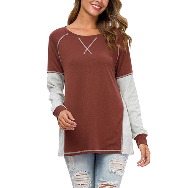 Long Sleeve Women’s Round Collar Shirt