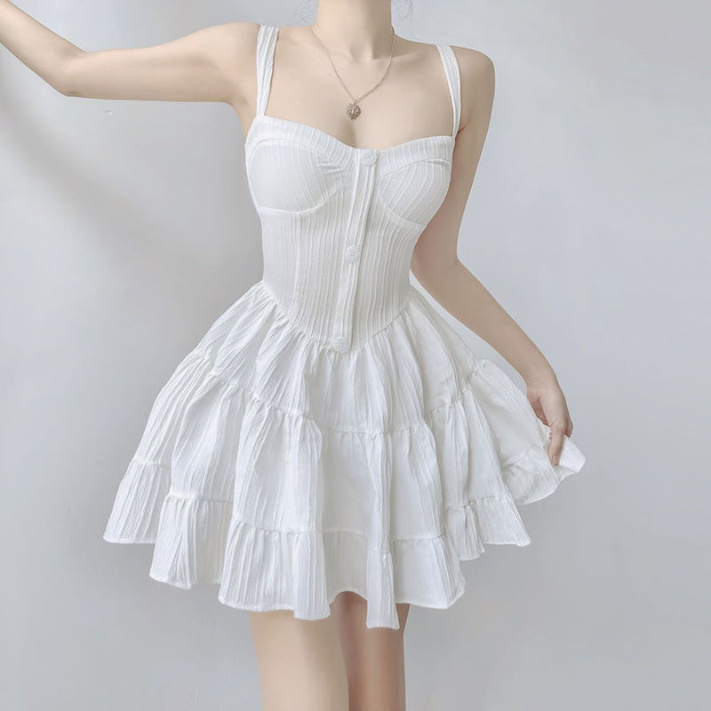 Ballet Short Skirt Pure Desire Wind Show Chest Strap Dress