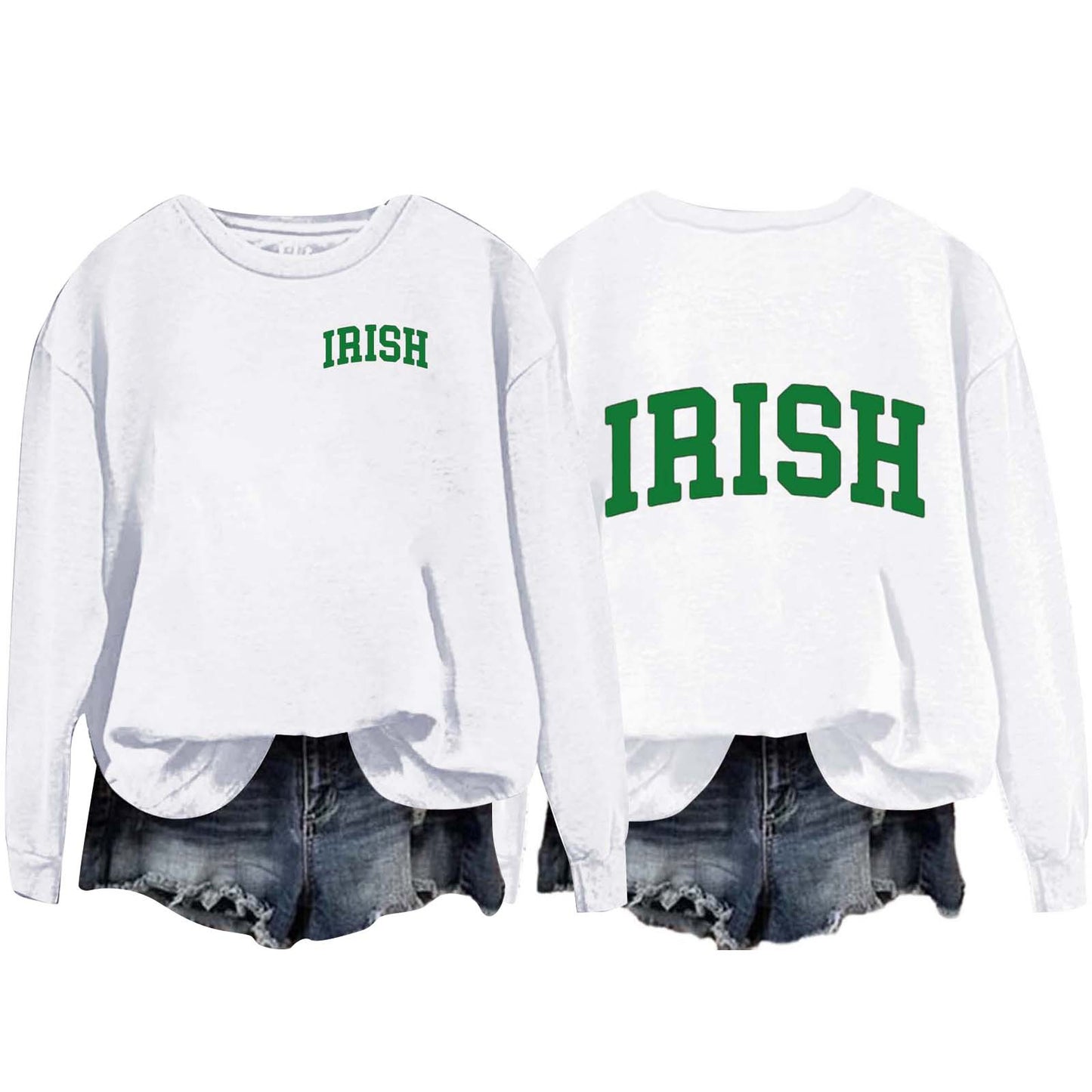 Women's Round Neck Pullover Irish