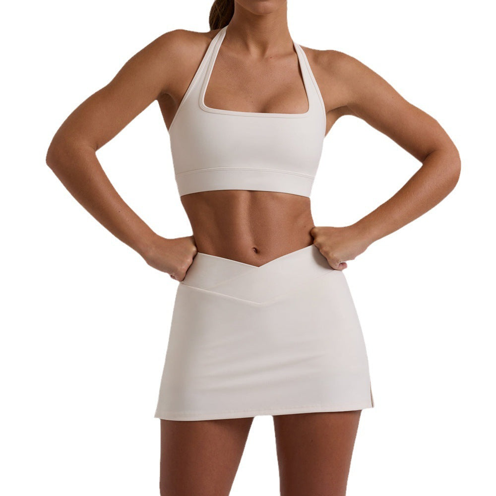 Sports Bra High Elastic with Short Skirt