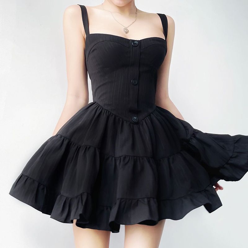 Ballet Short Skirt Pure Desire Wind Show Chest Strap Dress