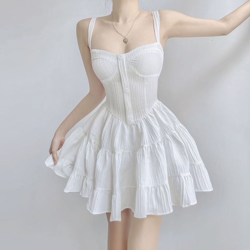 Ballet Short Skirt Pure Desire Wind Show Chest Strap Dress