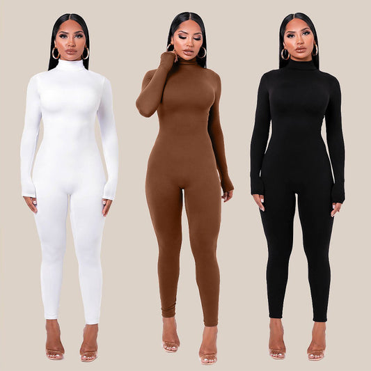 Long Sleeve Fleece-lined Jumpsuit