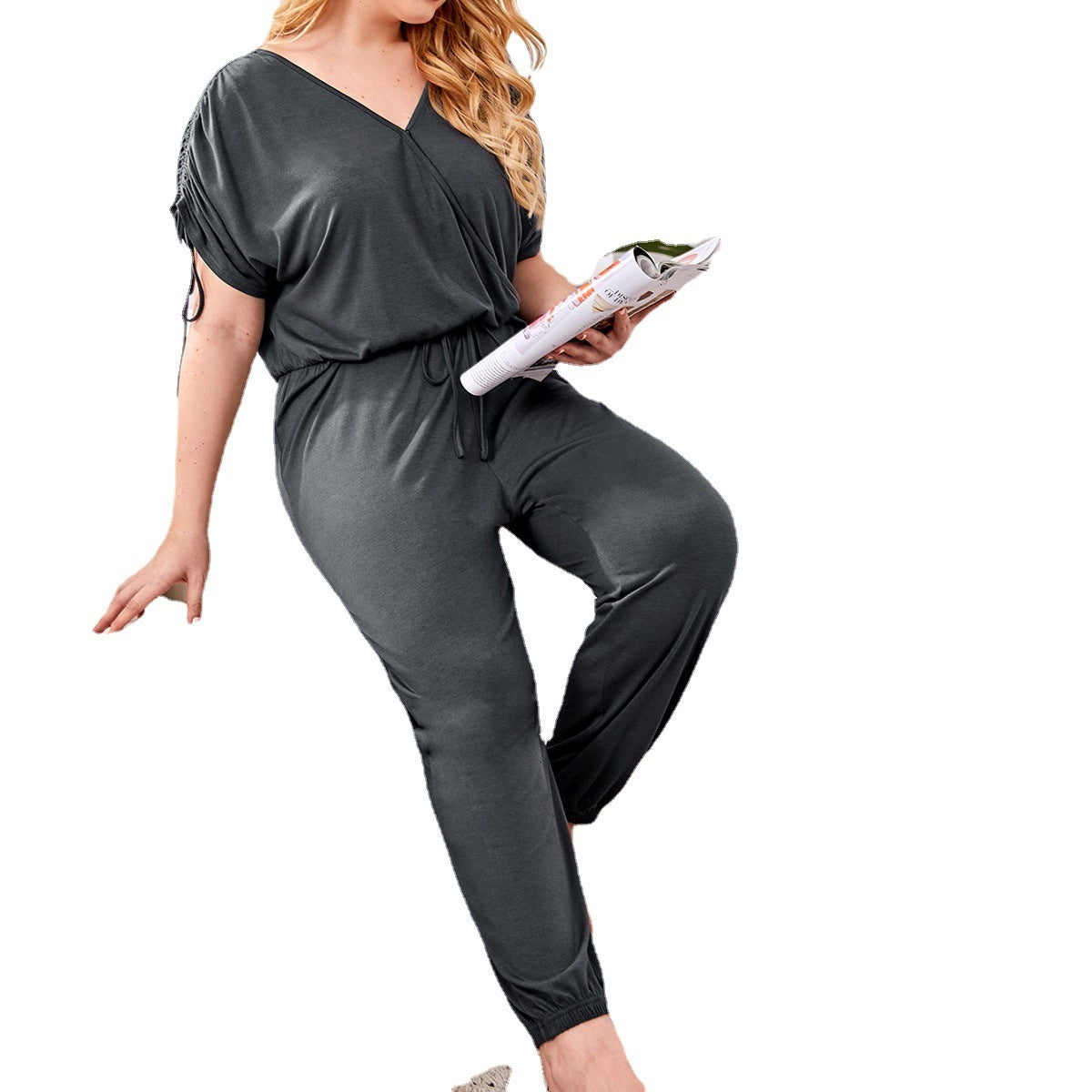 Leisure Fashion Short-sleeved Jumpsuit